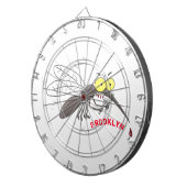 蚊おもしろい虫漫画イラストレーション ダーツボード (正面右)