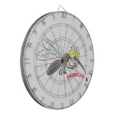 蚊おもしろい虫漫画イラストレーション ダーツボード (正面左)