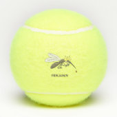 蚊おもしろい虫漫画イラストレーション テニスボール (裏面)