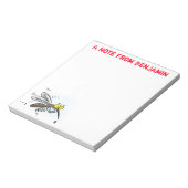 蚊おもしろい虫漫画イラストレーション ノートパッド (回転)