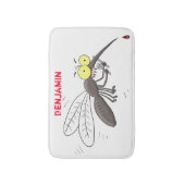 蚊おもしろい虫漫画イラストレーション バスマット (正面縦)