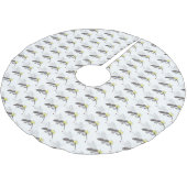 蚊おもしろい虫漫画イラストレーション ブラッシュドポリエステルツリースカート (アングル)