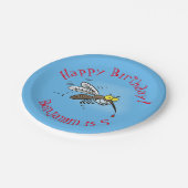 蚊おもしろい虫漫画イラストレーション ペーパープレート (アングル)