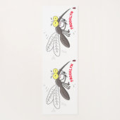 蚊おもしろい虫漫画イラストレーション ヨガマット (裏面)