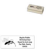 蚊おもしろい虫漫画イラストレーション ラバースタンプ (押印)