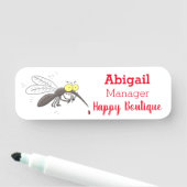 蚊おもしろい虫漫画イラストレーション 名札 (インサイチュ)