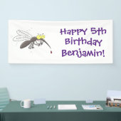 蚊おもしろい虫漫画イラストレーション 横断幕 (トレードショー)