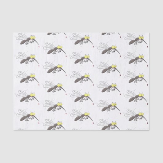 蚊おもしろい虫漫画イラストレーション 薄葉紙 (正面)