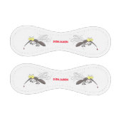 蚊おもしろい虫漫画イラストレーション 野球ボール (パネル)