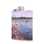 蚊が群がり、スカンジナビアのフィヨルド フラスク (左)