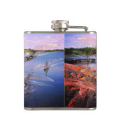 蚊が群がり、スカンジナビアのフィヨルド フラスク (裏面)