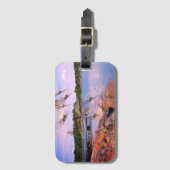 蚊が群がり、スカンジナビアのフィヨルド ラゲッジタグ (正面縦)