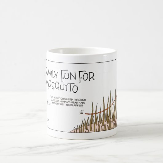 蚊のおもしろい コーヒーマグカップ (中央)