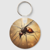蚊のフラクタル・アート キーホルダー (正面)