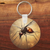 蚊のフラクタル・アート キーホルダー (正面)