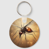 蚊のフラクタル・アート キーホルダー (裏面)