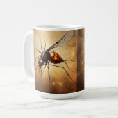 蚊のフラクタル・アート コーヒーマグカップ (正面左)