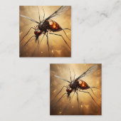 蚊のフラクタル・アート スクエア名刺 (正面/裏面)