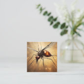 蚊のフラクタル・アート スクエア名刺 (スタンド正面)