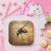 蚊のフラクタル・アート ペーパープレート (パーティー)