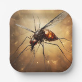 蚊のフラクタル・アート ペーパープレート (正面)