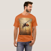 蚊のフラクタル・アート Tシャツ (正面フル)