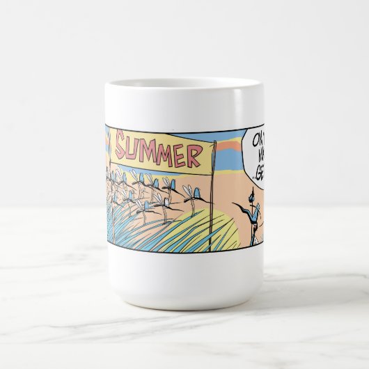 蚊のユーモア漫画のコーヒーマグ コーヒーマグカップ (中央)