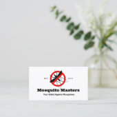 蚊の害虫駆除アイコンなし 名刺 (スタンド正面)