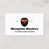 蚊の害虫駆除シールドロゴ 名刺 (正面)