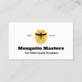 蚊の害虫駆除シールドロゴ 名刺 (正面)