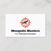 蚊の害虫駆除ターゲットロゴ 名刺 (正面)