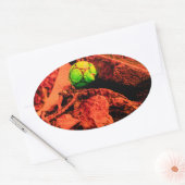 蚊の探険家 楕円形シール (封筒)