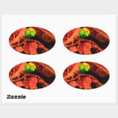 蚊の探険家 楕円形シール (シート)