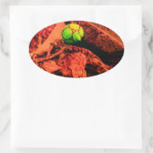 蚊の探険家 楕円形シール (バッグ)