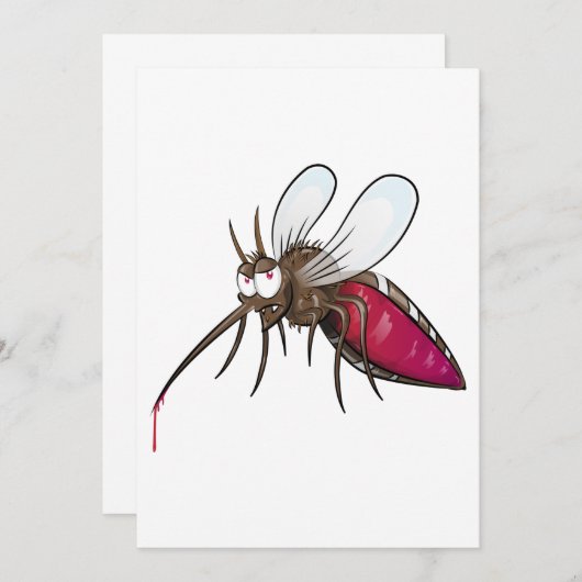 蚊の漫画 招待状 (正面/裏面)