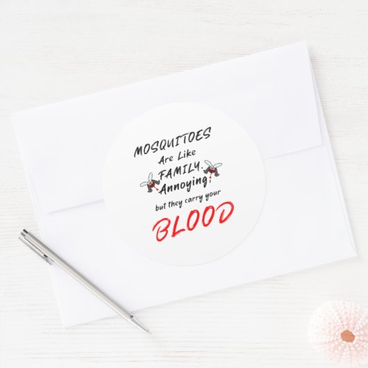 蚊は家族に似ている。 ラウンドシール (封筒)