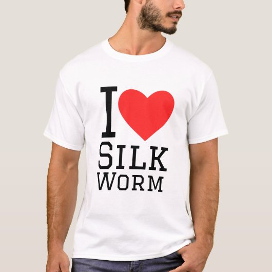 蚕が好きだ Tシャツ (正面)