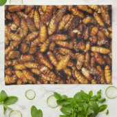 蚕のフライ…タイ通り食品 キッチンタオル (折り畳み)