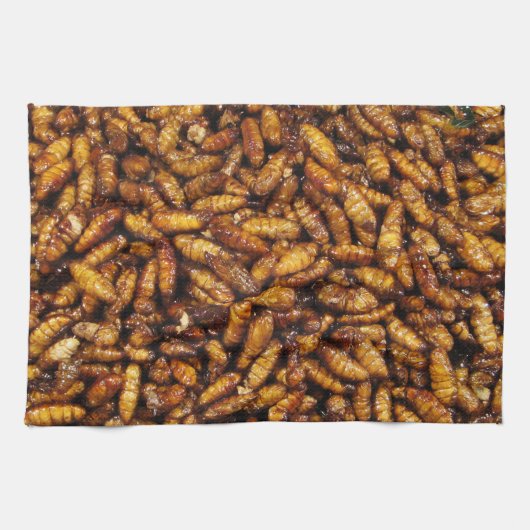 蚕のフライ…タイ通り食品 キッチンタオル (横)