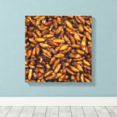 蚕のフライ…タイ通り食品 キャンバスプリント (インサイチュ (ウッドフロア))