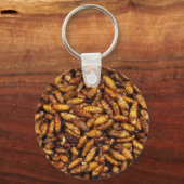 蚕のフライ…タイ通り食品 キーホルダー (正面)