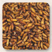 蚕のフライ…タイ通り食品 コースター (正面)