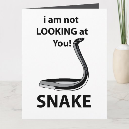蛇お前を見てなおもしろいい カード (正面)