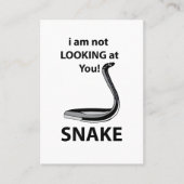 蛇お前を見てなおもしろいい 名刺 (正面)