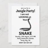 蛇お前を見てなおもしろいい 招待状 (正面)