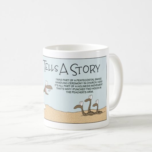 蛇が物語を語る コーヒーマグカップ (正面右)