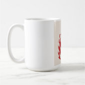 蛇と剣のリソグラフアートプリント | 赤い炎 コーヒーマグカップ (左)