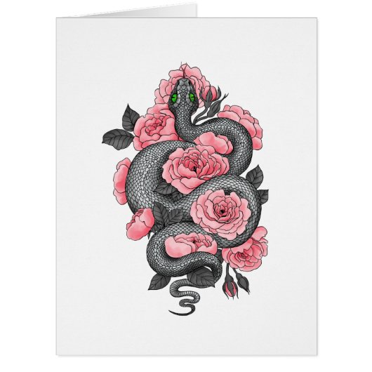 蛇と桃のバラ (正面)