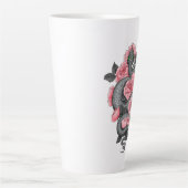 蛇と桃のバラ カフェラテマグ (正面)