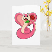 蛇と薔薇 カード (黄色い花)